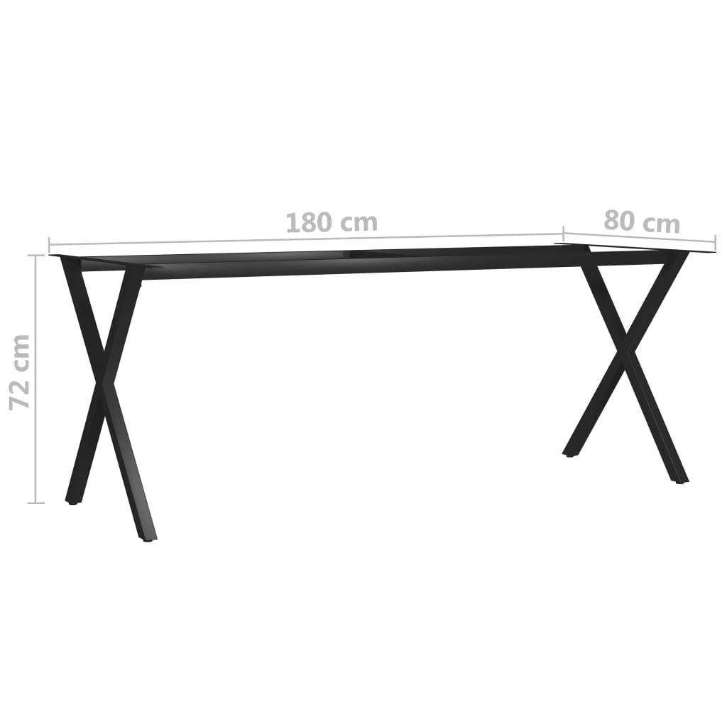Βάση Τραπεζιού με Πόδια σε Σχήμα «Χ» 180 x 80 x 72 εκ.