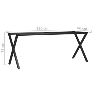 Βάση Τραπεζιού με Πόδια σε Σχήμα «Χ» 180 x 80 x 72 εκ.