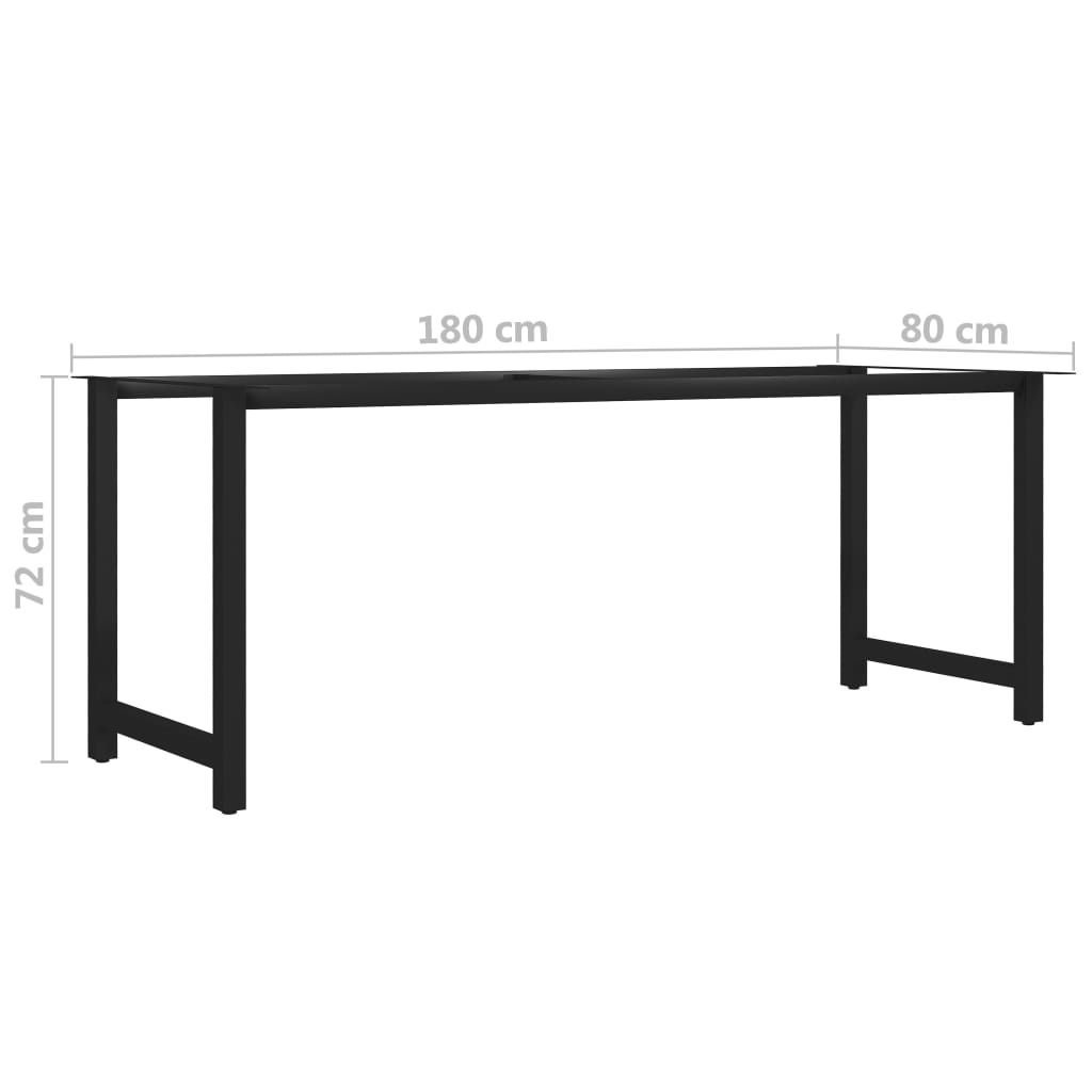 Βάση Τραπεζιού με Πόδια σε Σχήμα «Η» 180 x 80 x 72 εκ.