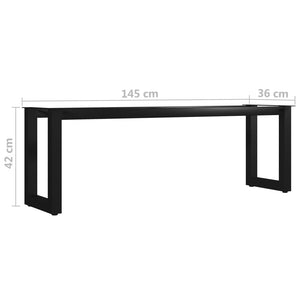 Βάση για Παγκάκι με Πόδια σε Σχήμα «Ο» 145 x 36 x 42 εκ. - Pakobazaar