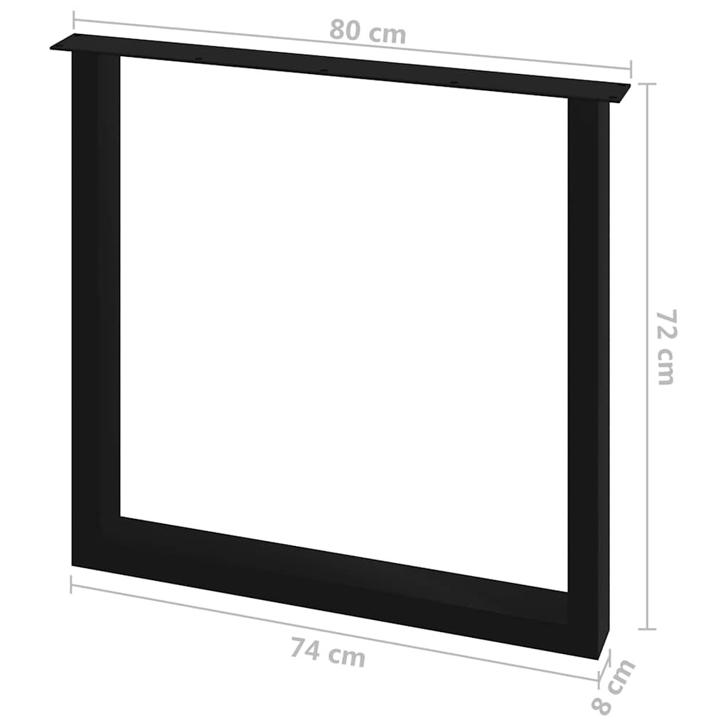 Πόδια Τραπεζαρίας σε Σχήμα «O» 2 τεμ. 80 x 72 εκ.