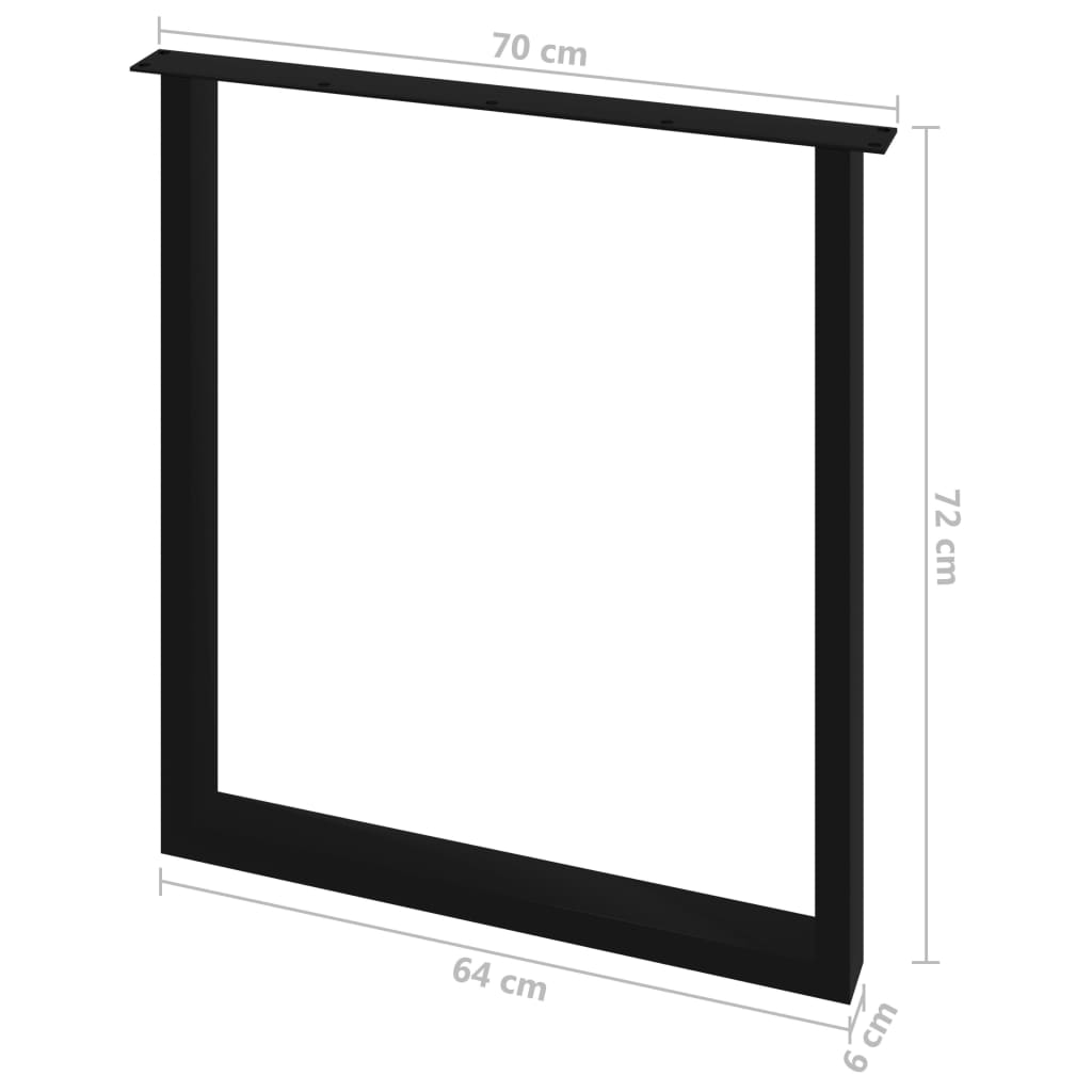 Πόδια Τραπεζαρίας σε Σχήμα «Ο» 2 τεμ. 70 x 72 εκ. - Pakobazaar