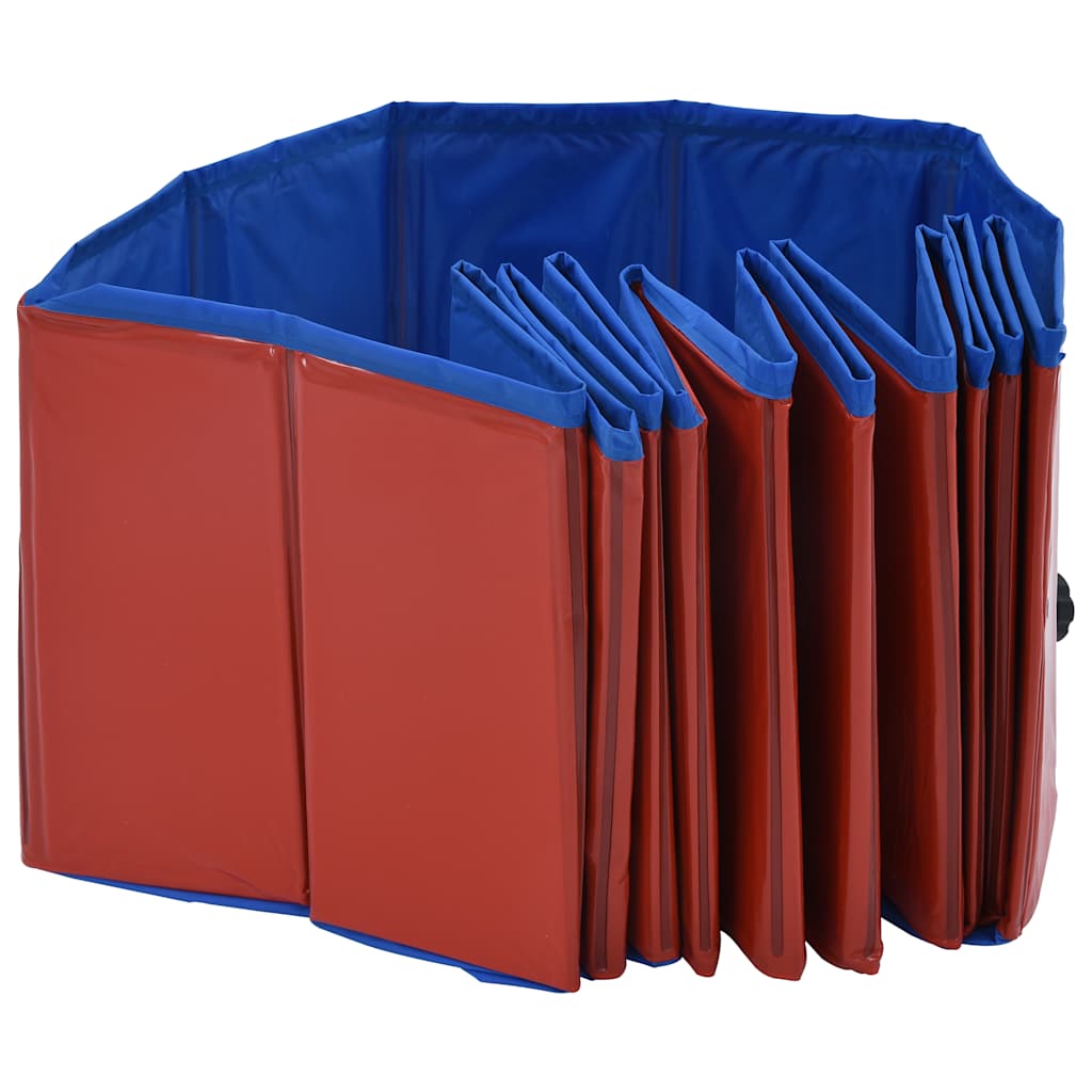 Πισίνα για Σκύλους Πτυσσόμενη Κόκκινη 120 x 30 εκ. από PVC - PAKOBAZAAR