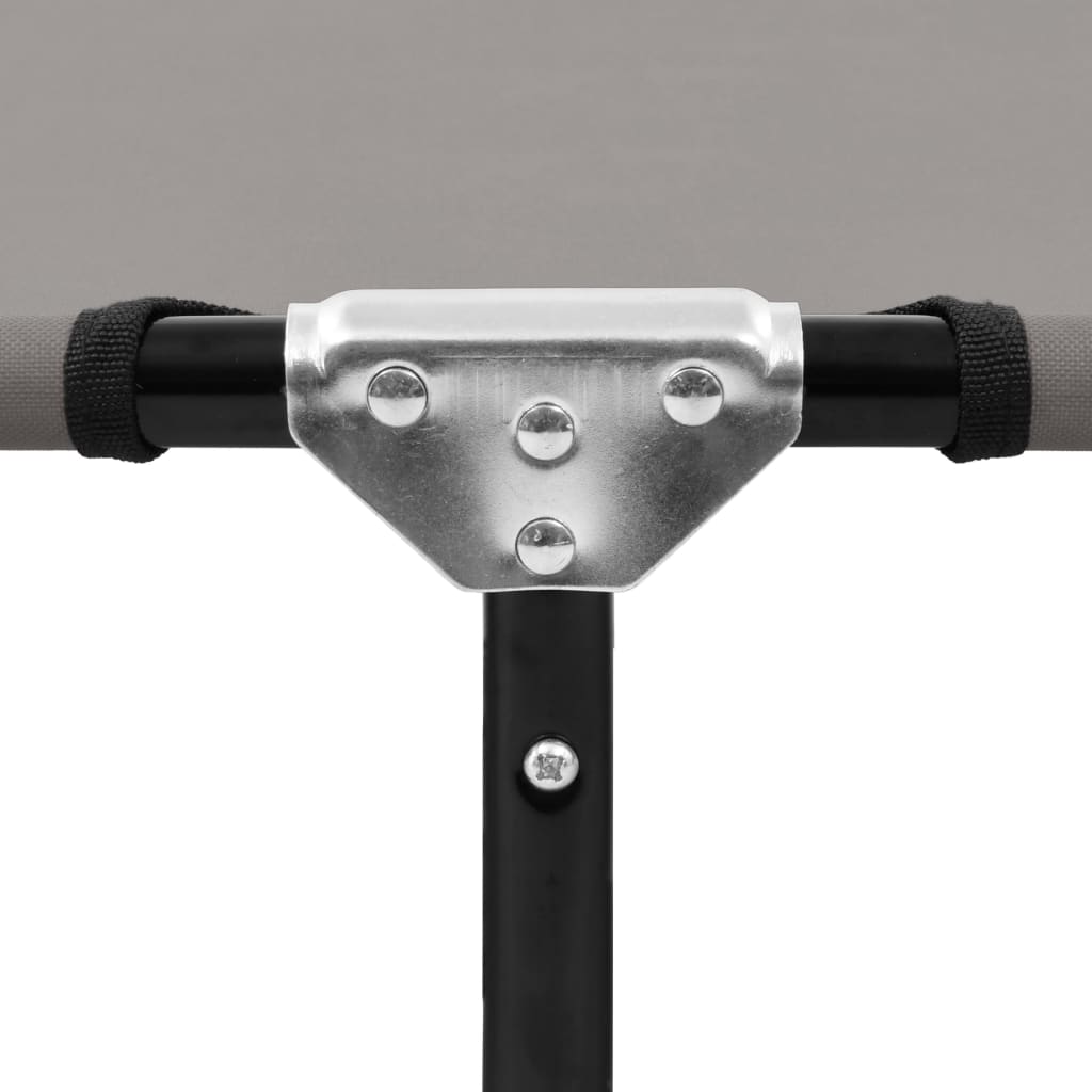 Ξαπλώστρα Πτυσσόμενη Γκρι Ατσάλινη - Pakobazaar