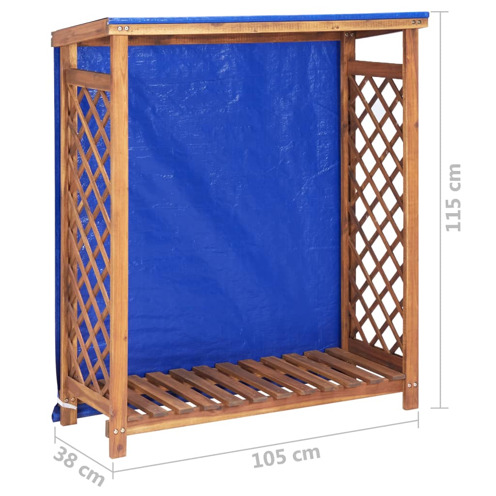 Υπόστεγο Αποθήκ. Καυσόξυλων 105x38x115 εκ. Μασίφ Ξύλο Ακακίας - Pakobazaar