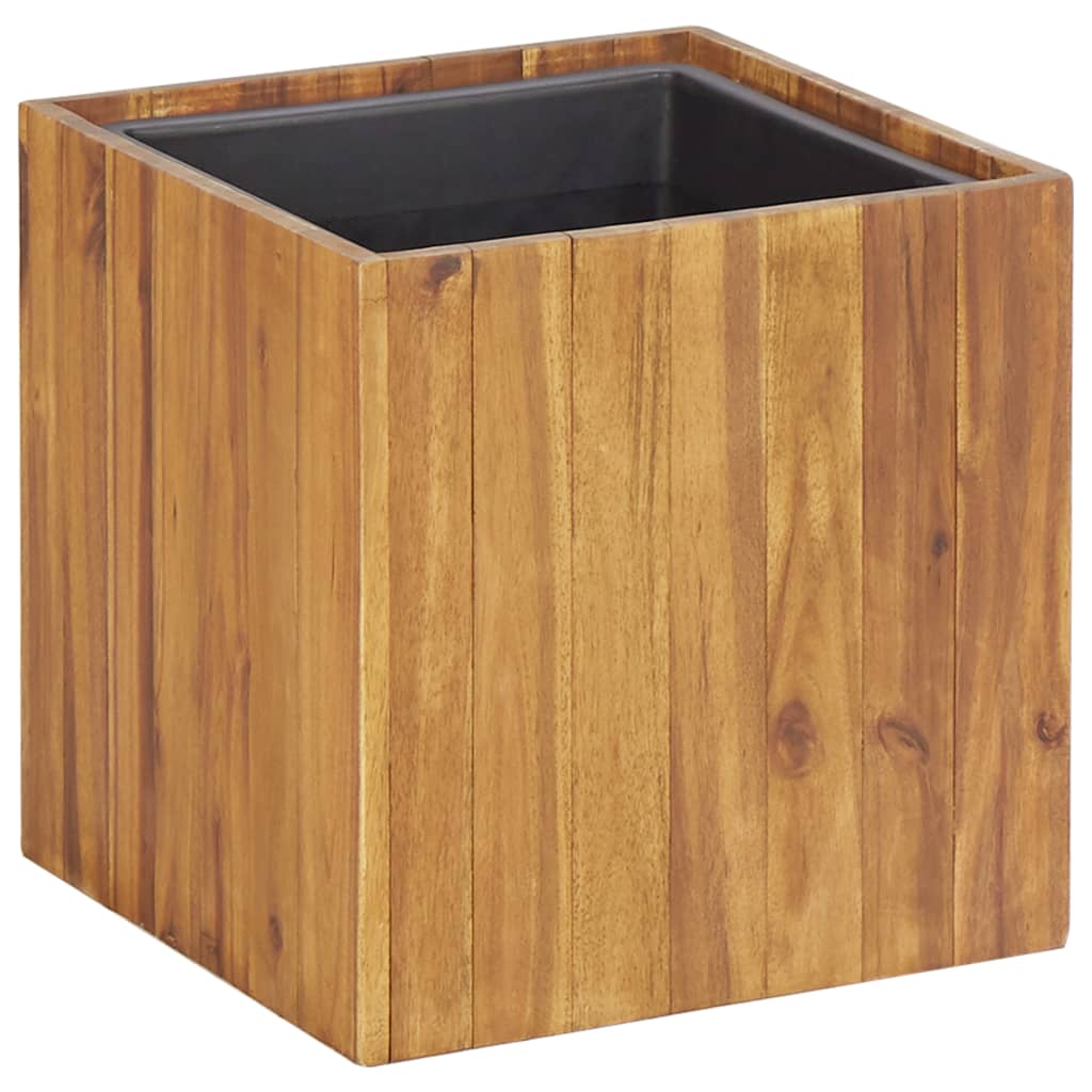 Ζαρντινιέρα Υπερυψωμένη 33,5x33,5x33,5 εκ. Μασίφ Ξύλο Ακακίας
