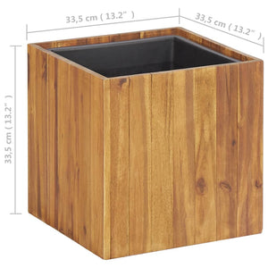 Ζαρντινιέρα Υπερυψωμένη 33,5x33,5x33,5 εκ. Μασίφ Ξύλο Ακακίας
