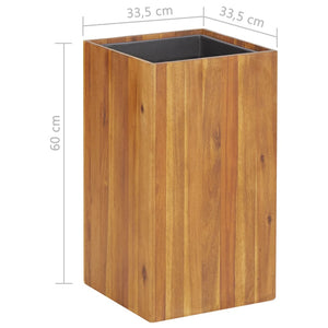 Ζαρντινιέρα Υπερυψωμένη 33,5 x 33,5 x 60 εκ. Μασίφ Ξύλο Ακακίας