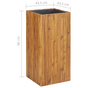 Ζαρντινιέρα Υπερυψωμένη 43,5 x 43,5 x 90 εκ. Μασίφ Ξύλο Ακακίας