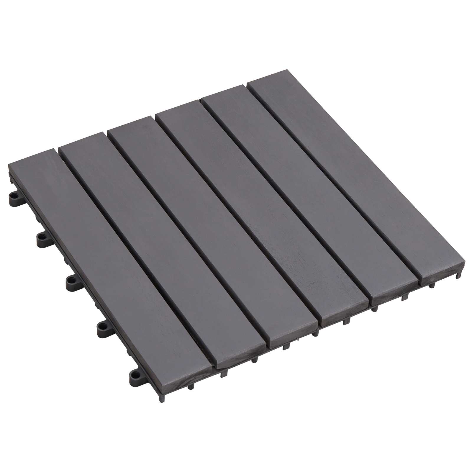 Πλάκα Κατασκευής 10 pcs Γκρι 30 x 30 cm Ξύλο Ακακίας - Pakobazaar