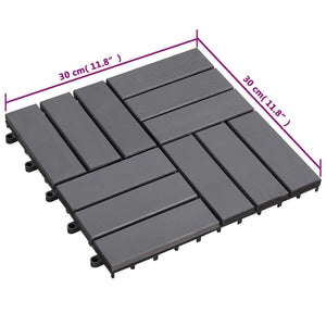 Πλάκα Κατασκευής 10 pcs Γκρι 30 x 30 cm Ξύλο Ακακίας - Pakobazaar