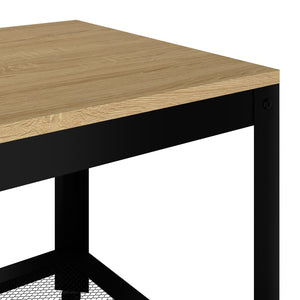 Τραπεζάκι Σαλονιού Αν. Καφέ/Μαύρο 90x45x45 εκ. από MDF/Σίδερο