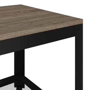 Τραπεζάκι Σαλονιού Γκρι/Μαύρο 90x45x45 εκ. από MDF/Σίδερο - PAKOBAZAAR