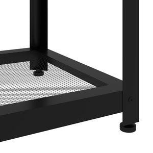 Τραπεζάκι Σαλονιού Γκρι/Μαύρο 90x45x45 εκ. από MDF/Σίδερο - PAKOBAZAAR