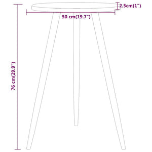 Τραπέζι Μπιστρό Γκρι Ø 50 x 76 εκ. από MDF και Σίδηρο