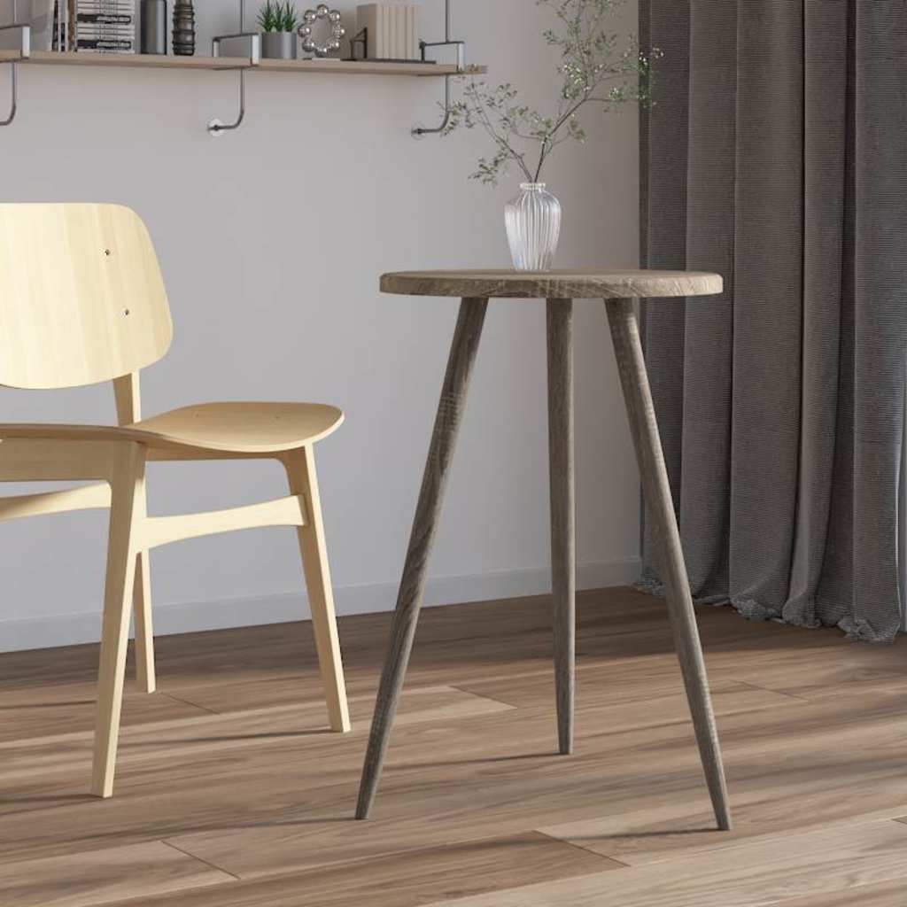 Τραπέζι Μπιστρό Γκρι Ø 50 x 76 εκ. από MDF και Σίδηρο