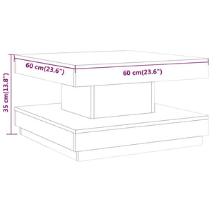 Τραπεζάκι Σαλονιού Γκρι 60 x 60 x 35 εκ. από MDF - PAKOBAZAAR