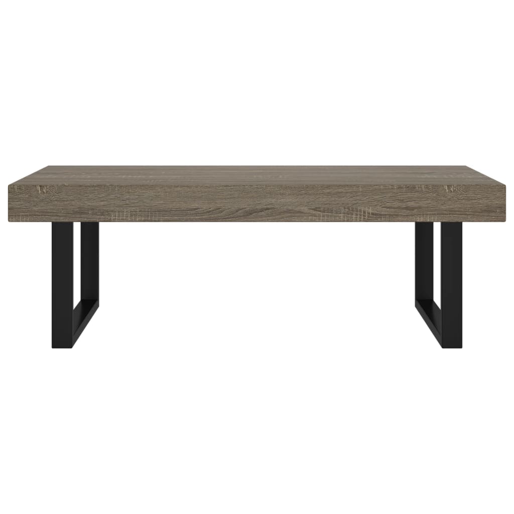 Τραπεζάκι Σαλονιού Γκρι/Μαύρο 120x60x40 εκ. από MDF/Σίδερο - PAKOBAZAAR