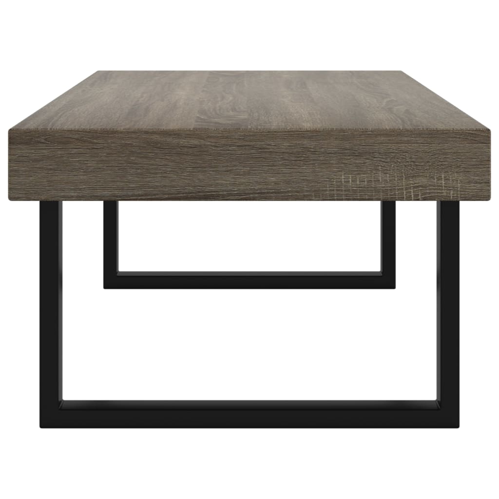 Τραπεζάκι Σαλονιού Γκρι/Μαύρο 120x60x40 εκ. από MDF/Σίδερο - PAKOBAZAAR