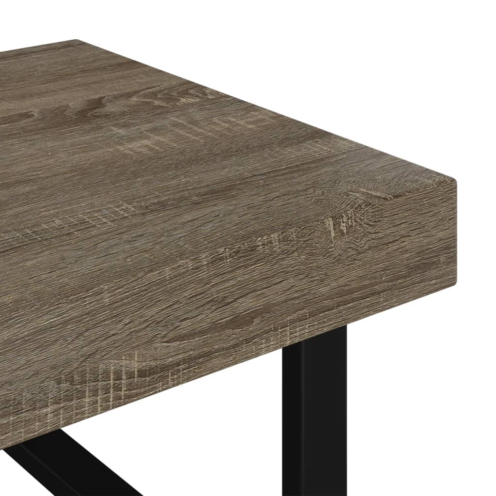 Τραπεζάκι Σαλονιού Γκρι/Μαύρο 120x60x40 εκ. από MDF/Σίδερο - PAKOBAZAAR