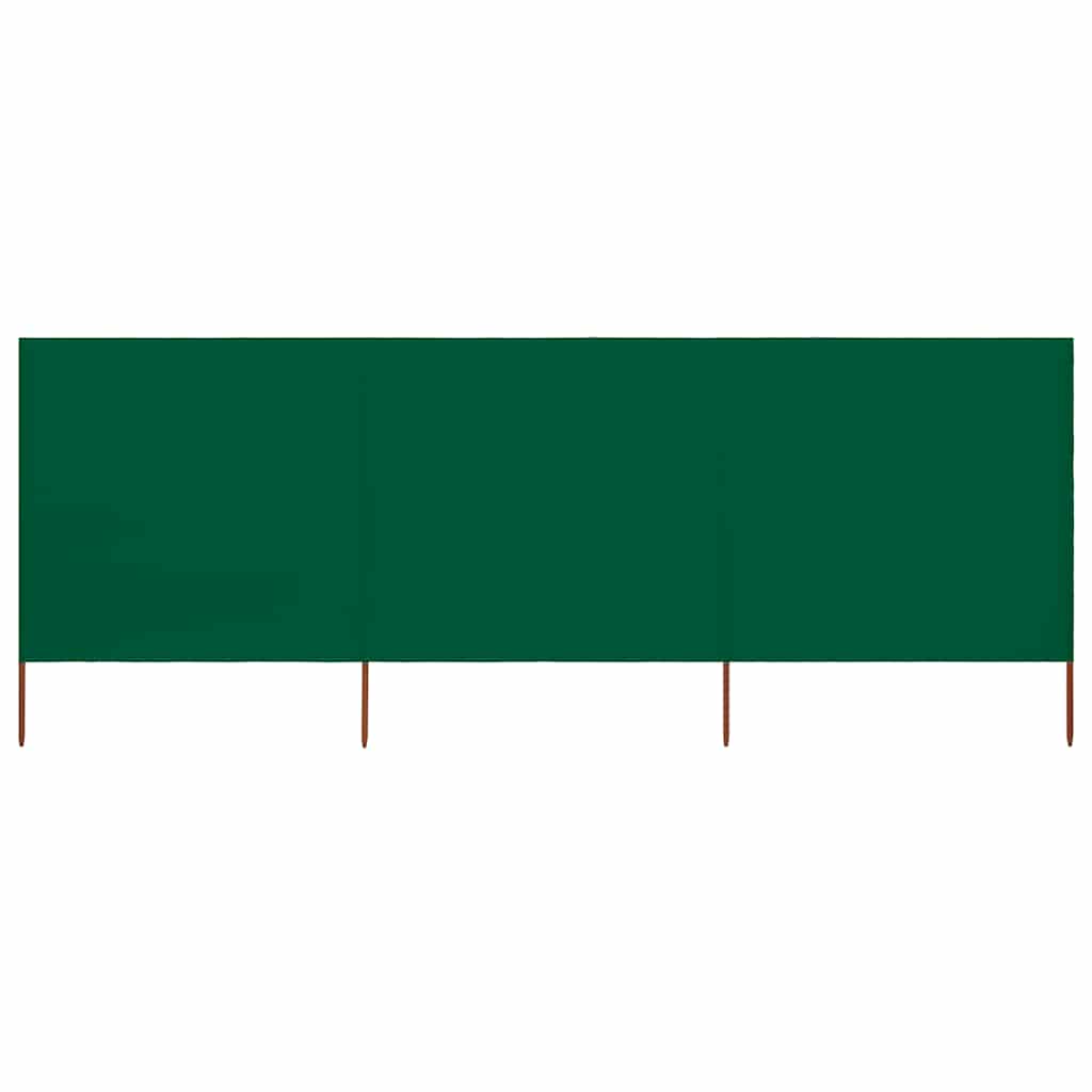 Προστατευτικό Αέρα με 3 Πάνελ Πράσινο 400 x 80 εκ. Υφασμάτινο