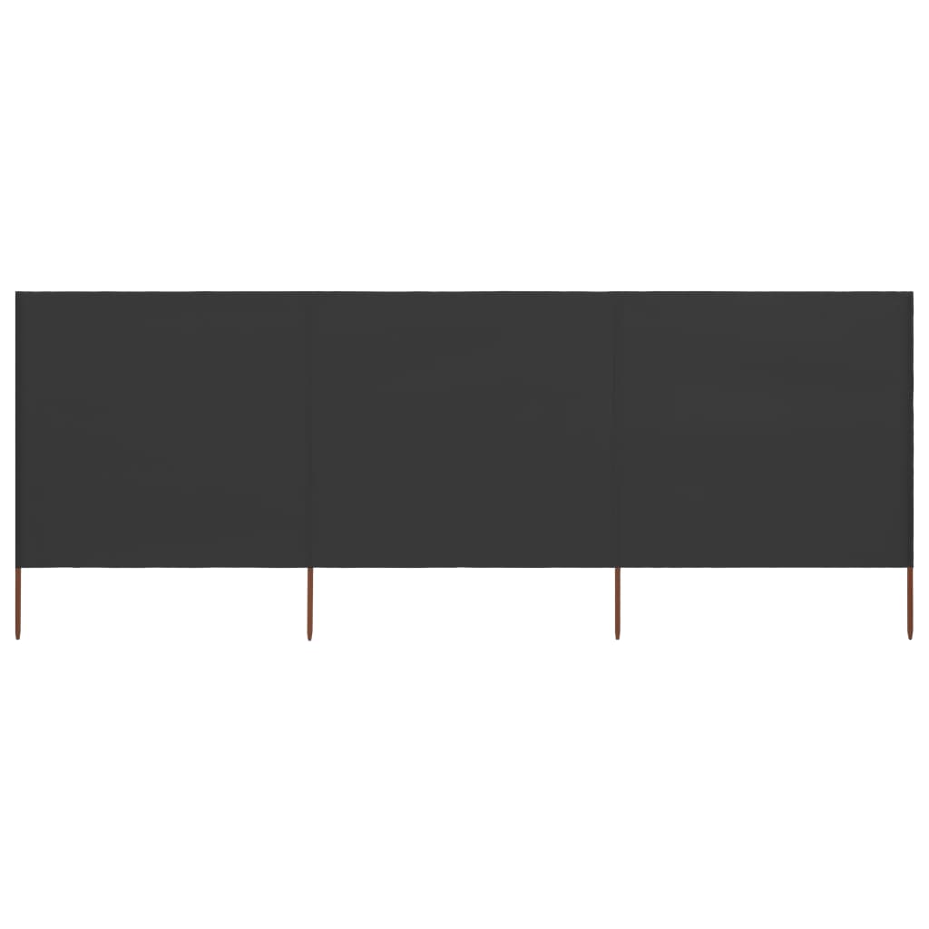 Προστατευτικό Αέρα με 3 Πάνελ Ανθρακί 400 x 80 εκ. Υφασμάτινο