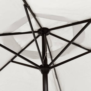Ομπρέλα Λευκό της Άμμου 200 x 224 εκ. Αλουμινίου - Pakobazaar