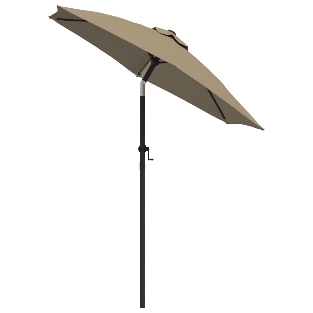 Ομπρέλα Χρώμα Taupe 200 x 224 εκ. Αλουμινίου - Pakobazaar