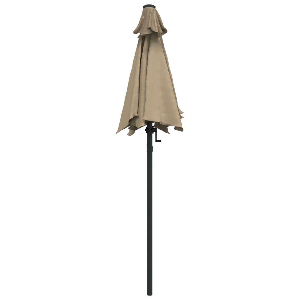 Ομπρέλα Χρώμα Taupe 200 x 224 εκ. Αλουμινίου - Pakobazaar