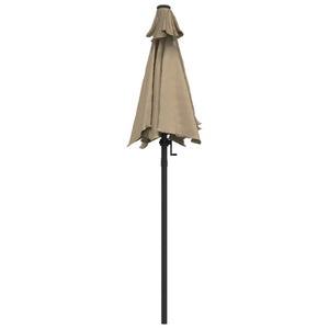 Ομπρέλα Χρώμα Taupe 200 x 224 εκ. Αλουμινίου - Pakobazaar
