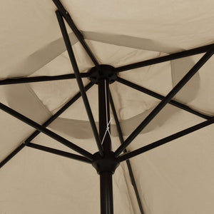 Ομπρέλα Χρώμα Taupe 200 x 224 εκ. Αλουμινίου - Pakobazaar