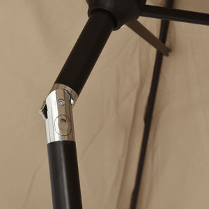 Ομπρέλα Χρώμα Taupe 200 x 224 εκ. Αλουμινίου - Pakobazaar