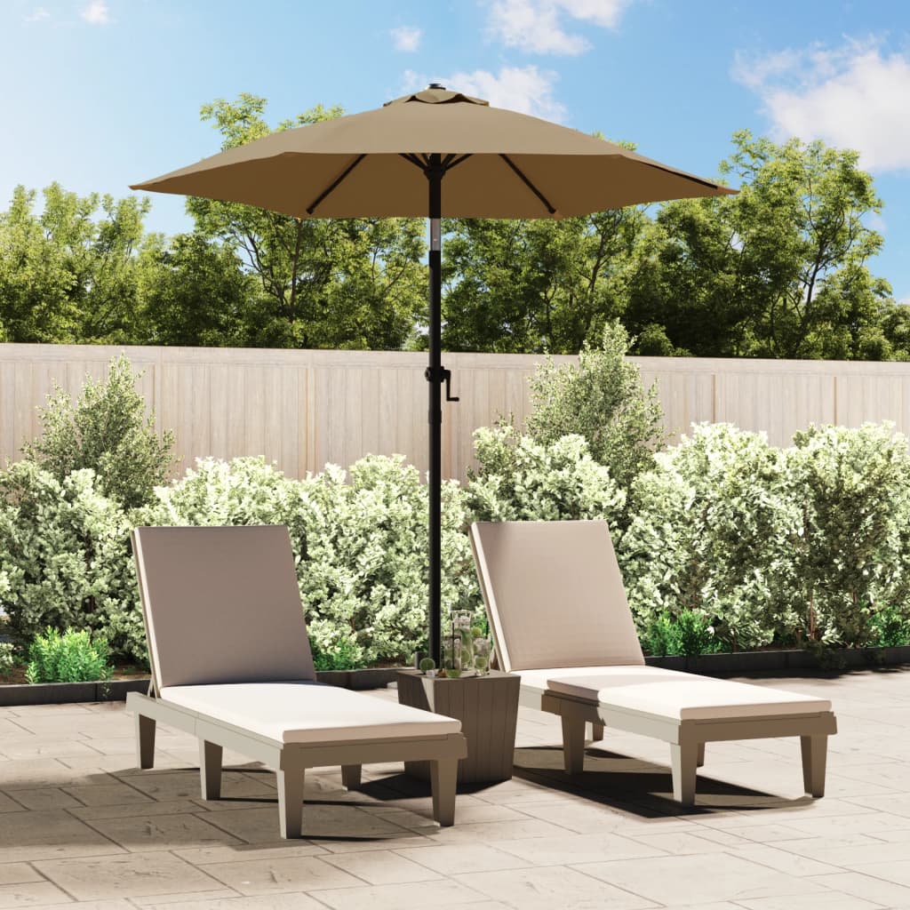 Ομπρέλα Χρώμα Taupe 200 x 224 εκ. Αλουμινίου - Pakobazaar