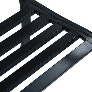Παγκάκι Κήπου Μαύρο 125 εκ. Ατσάλινο - Pakobazaar