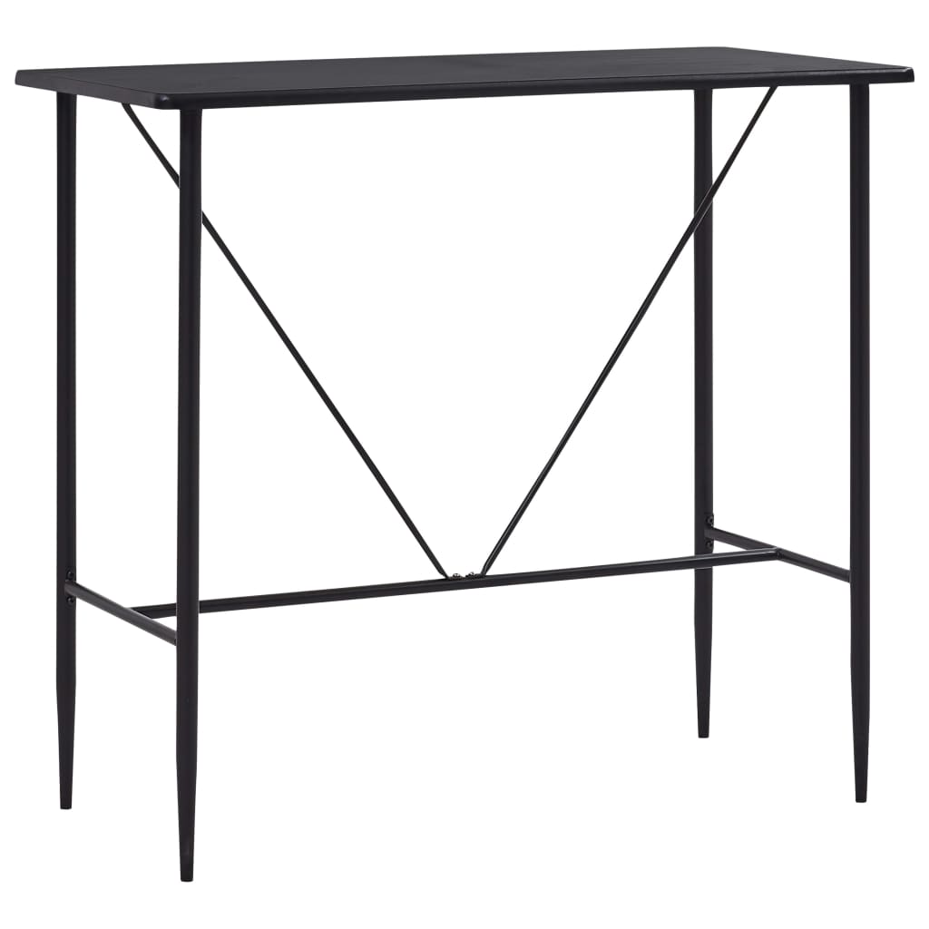 Τραπέζι Μπαρ Μαύρο 120 x 60 x 110 εκ. από MDF - PAKOBAZAAR