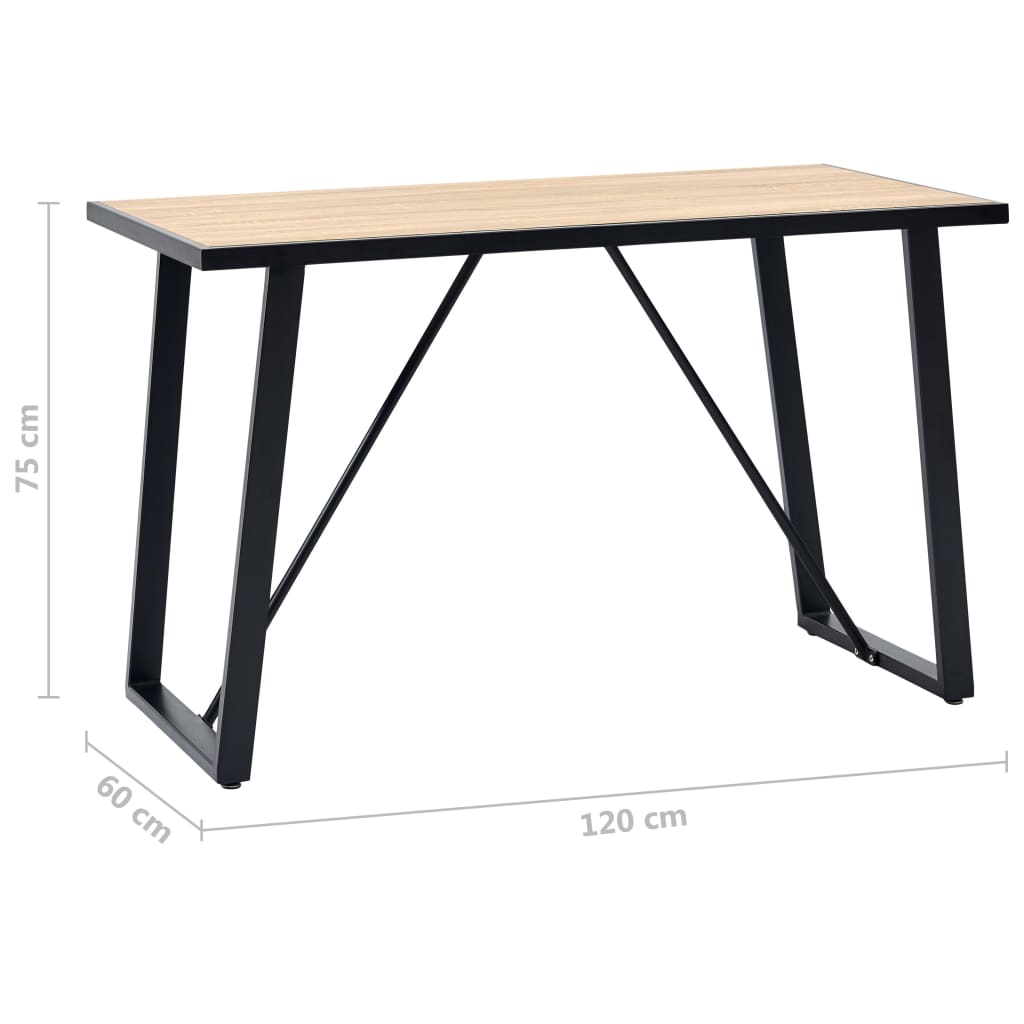 Τραπεζαρία Χρώμα Δρυός 120 x 60 x 75 εκ. από MDF - Pakobazaar