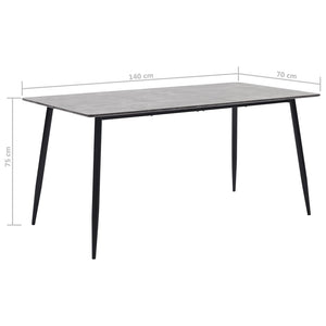 Τραπεζαρία Γκρι 140 x 70 x 75 εκ. από MDF