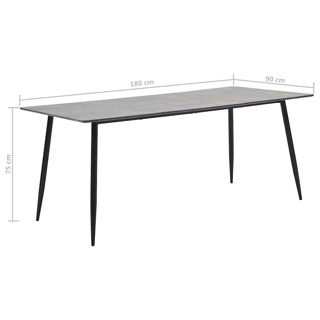 Τραπεζαρία Γκρι 180 x 90 x 75 εκ. από MDF