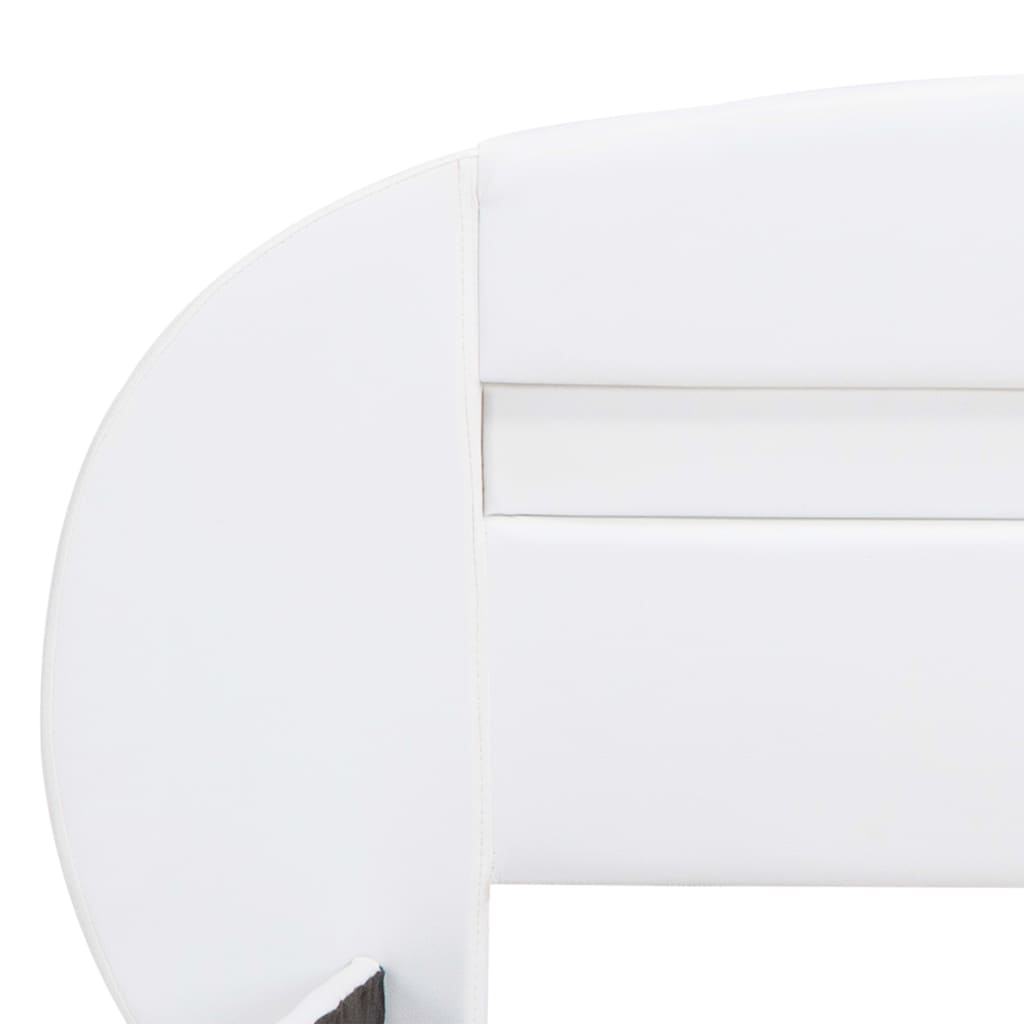 Πλαίσιο Κρεβατιού με LED Λευκό 100x200 εκ. Συνθετικό Δέρμα - PAKOBAZAAR