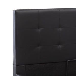 Πλαίσιο Κρεβατιού με Αποθηκ. Χώρο Μαύρο 160x200 εκ. Συνθ. Δέρμα - PAKOBAZAAR