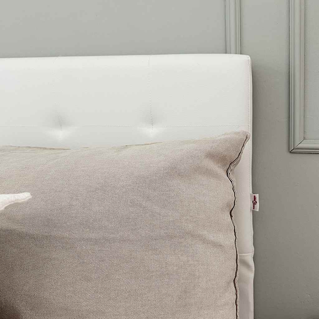 Πλαίσιο Κρεβατιού με Αποθηκ. Χώρο Λευκό 180x200 εκ. Συνθ. Δέρμα - PAKOBAZAAR