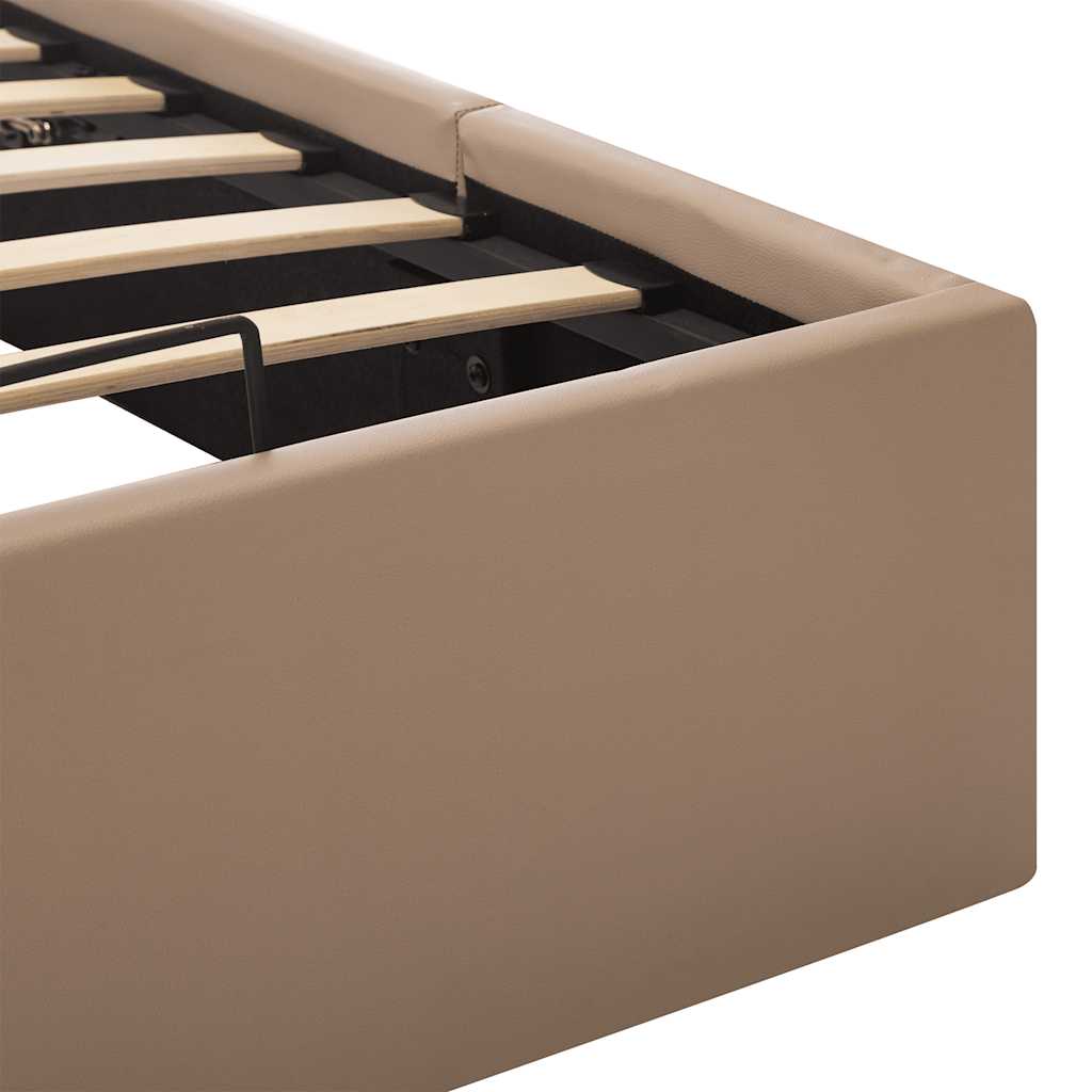 Πλαίσιο Κρεβατιού με Αποθ. Χώρο Καπουτσίνο 120x200 εκ Δερματίνη