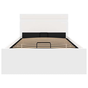 Πλαίσιο Κρεβατιού Αποθ. Χώρο/LED Μαύρο 90x200 εκ. Δερματίνη - PAKOBAZAAR
