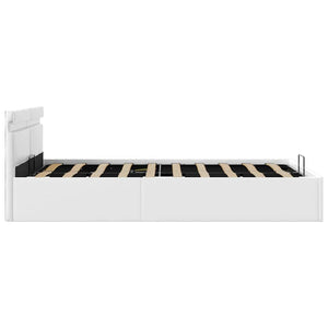Πλαίσιο Κρεβατιού Αποθ. Χώρο/LED Μαύρο 140x200 εκ. Δερματίνη - Pakobazaar