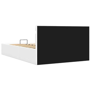 Πλαίσιο Κρεβατιού Αποθ. Χώρο/LED Μαύρο 140x200 εκ. Δερματίνη - Pakobazaar