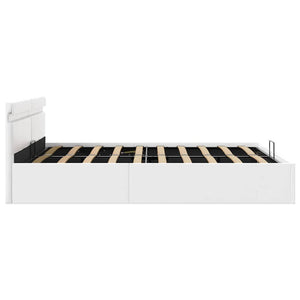Πλαίσιο Κρεβατιού Αποθ. Χώρο/LED Μαύρο 180x200 εκ. Δερματίνη - PAKOBAZAAR