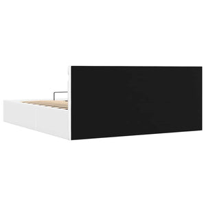 Πλαίσιο Κρεβατιού Αποθ. Χώρο/LED Μαύρο 180x200 εκ. Δερματίνη - PAKOBAZAAR