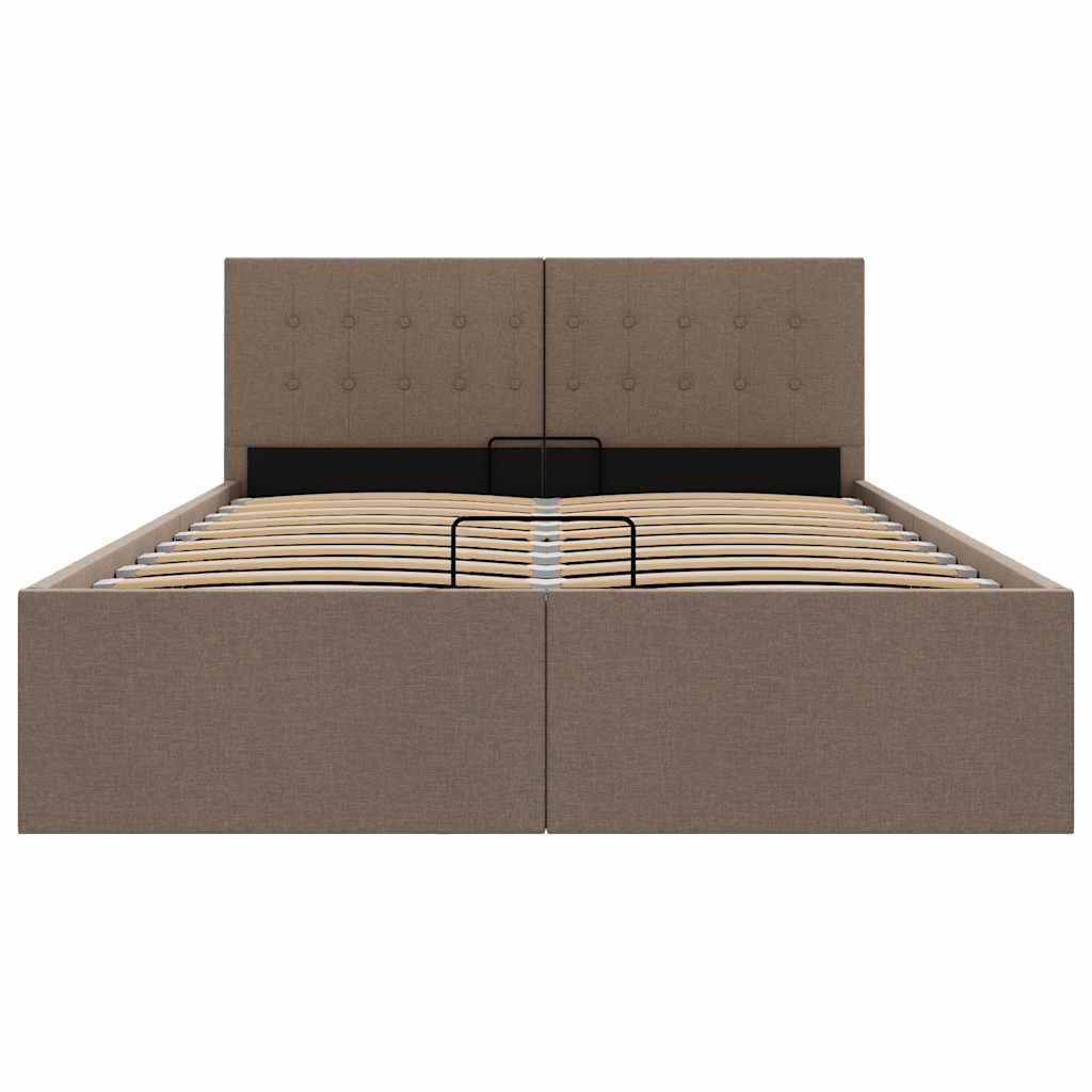 Πλαίσιο Κρεβατιού με Αποθηκ. Χώρο Taupe 140x200 εκ. Υφασμάτινο - PAKOBAZAAR