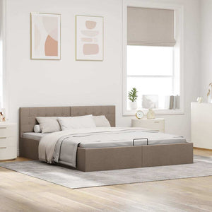 Πλαίσιο Κρεβατιού με Αποθηκ. Χώρο Taupe 180x200 εκ. Υφασμάτινο - Pakobazaar