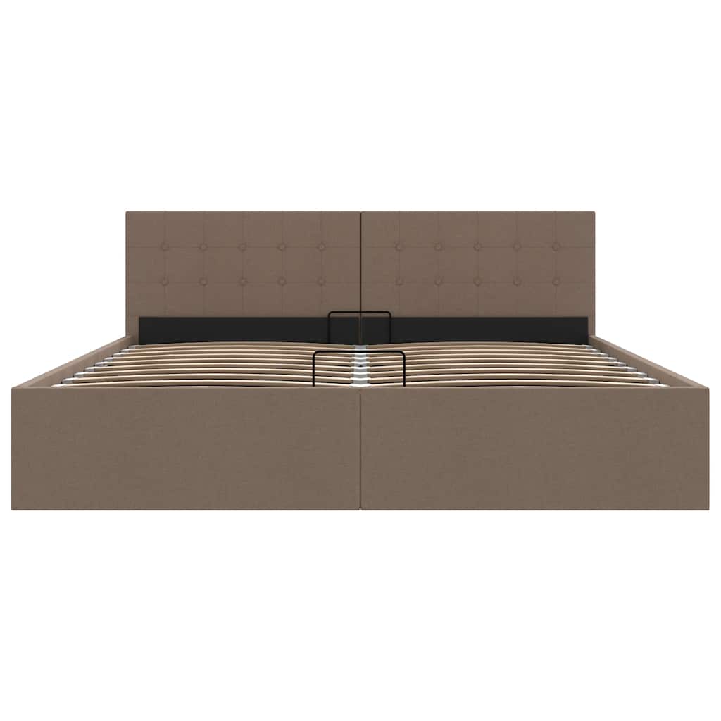 Πλαίσιο Κρεβατιού με Αποθηκ. Χώρο Taupe 180x200 εκ. Υφασμάτινο - Pakobazaar